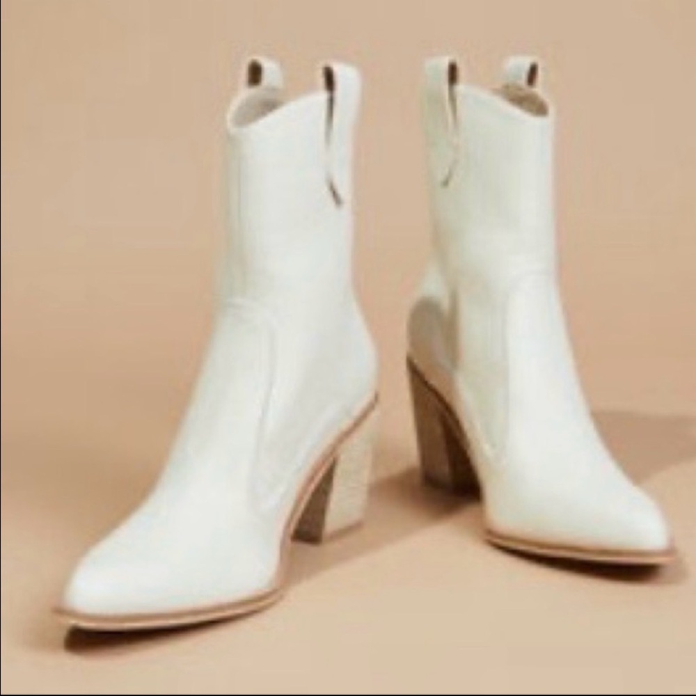 Cream Heeled Western Boots purchased at Altar’d State